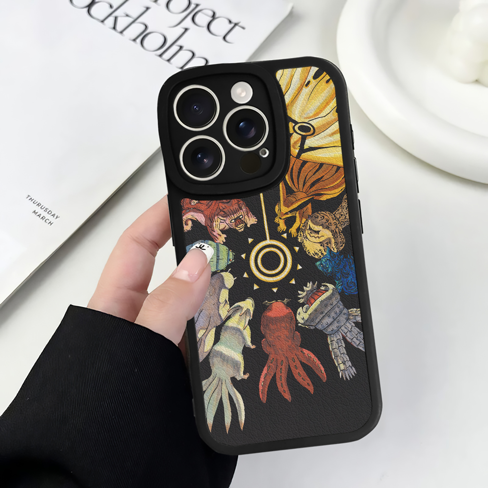 （画像用） NARUTO -ナルト- NARUTO -ナルト- 疾風伝 【iPhone 16シリーズ対応】シリコンスマホケース（レザー調） 材質：シリコン
